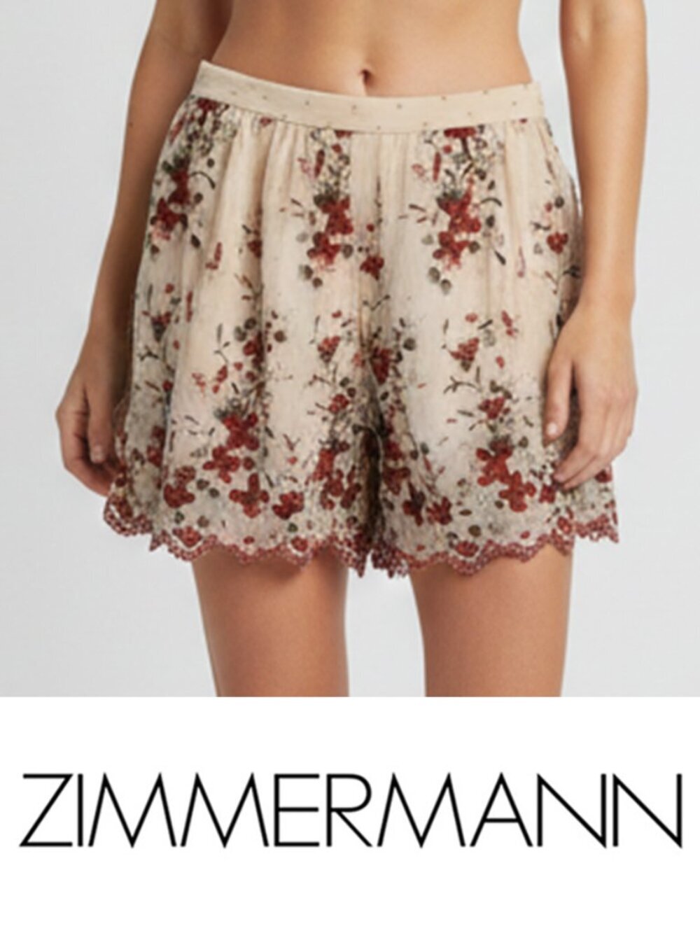 RARE! Zimmerman Sakura Embroidery Shorts S2 b107